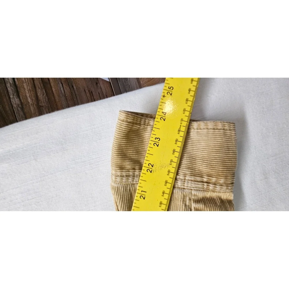 Old Navy Womens Tan Corduroy Button Front Utility Jacket Khaki Size L Cotton